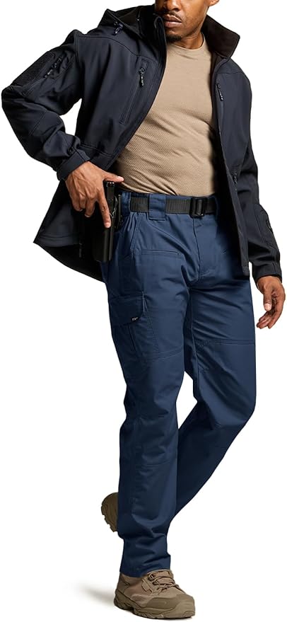 CQR Men's Tactical Pants, Water Resistant Ripstop Cargo Pants, Lightweight EDC Work Hiking Pants, Outdoor Apparel