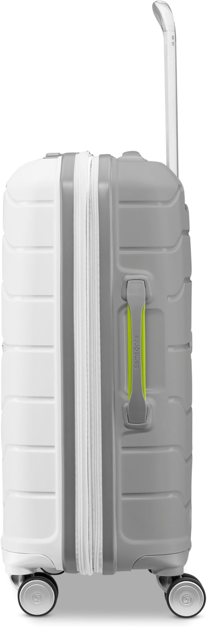 Samsonite Freeform 2-Piece Luggage Set - Carry-On & Large Checked Luggage with Dual Spinner Wheels - Durable Polypropylene Hardshell - TSA Lock, Airline-Approved - Expandable Hard Shell - White/Grey