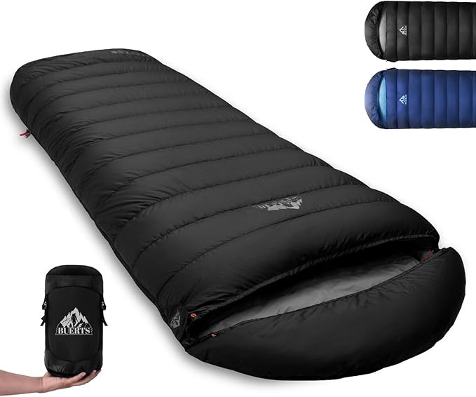 Down Sleeping Bag for Adults. 680FP Ultralight Portable, Backpacking Sleeping Bag for Hiking, Camping, Mountaineering, expeditions and Backpacking. with Compression Sack