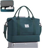 Travel Duffel Bag, Sports Tote Gym Bag, Shoulder Weekender Overnight Bag for Women