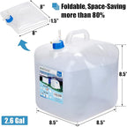 INNO STAGE 2 Pack Collapsible Water Container 2.6 Gallon with Spigot, Camping Water Storage Carrier Jug for Outdoors