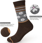 EnerWear 4 Pack Women's Merino Wool Outdoor Hiking Trail Crew Sock