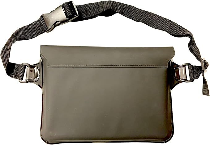 Waterproof Waist Pouch Dry Belt Bag Fanny Pack Keep Your Key Fob Wallet Kindle Phone Dry Perfect For Swim Surf Snorkel(Black)