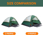 2-12 Person Tents for Camping Waterproof, Backpack Double Layer Tents, Perfect Picnics, Fishing and Backyard Camping