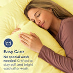 King Pillow Cases Set of 2 - Ultra Soft Hotel Quality Pillowcase Covers - Comfortable Cozy Bedding for Women, Men, Kids & Teens - Machine Washable Pillow Protectors - 2 Pieces Set - King Size Yellow
