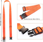 4Pack Luggage Straps Add Bag Luggage Straps to Connect Two Suitcases, Adjustable Luggage Belt Connector for Carry On, Travel Attachment Accessories for Connect Your 3 Luggages, Orange