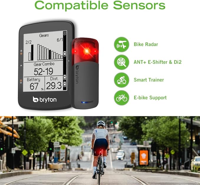 Bryton Rider 460 2.6 Inch LCD GPS Bike Computer Innovative Navigation Assistance, Compatible with E-Bike and Bike Radar, 32hrs Long Battery Life, Bluetooth ANT Waterproof