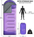 Sleeping Bags for Adults Kids - 3 Season Cold&Warm Weather Waterproof Camping Sleeping Bags - Lightweight Sleeping Bags for Camping Hiking Outdoor Travel