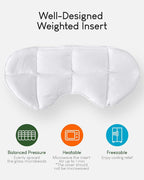 Sivio Weighted Eye Mask for Sleeping, Cooling & Cozy Reversible Blackout Sleep Mask for Women & Men, Microwave Freezable Heavy Blindfold for Migraine, Travel, Meditation, Mothers Day Gift 0.55lb, Grey