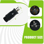 219261 Multi-Voltage Adapter Plug Compatible with Miller and for Hobart Welders, 115V 5-15P 4-Pin to 3-Prong Welder Plug Replacement for Welding Power Cord