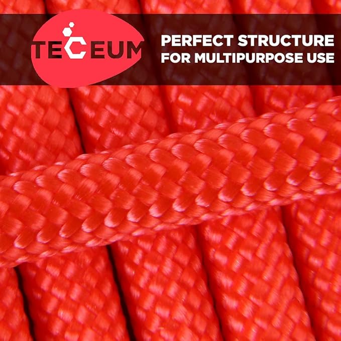 TECEUM 5/32" Paracord Rope 1000 – 1000ft / 200ft / 100ft / 50ft – Tactical Parachute Cord 4mm – 45+ Colors – Nylon String for Survival & Camping Gear – Stripe Cord for Survival – Utility Rope