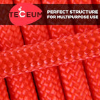 TECEUM 5/32" Paracord Rope 1000 – 1000ft / 200ft / 100ft / 50ft – Tactical Parachute Cord 4mm – 45+ Colors – Nylon String for Survival & Camping Gear – Stripe Cord for Survival – Utility Rope