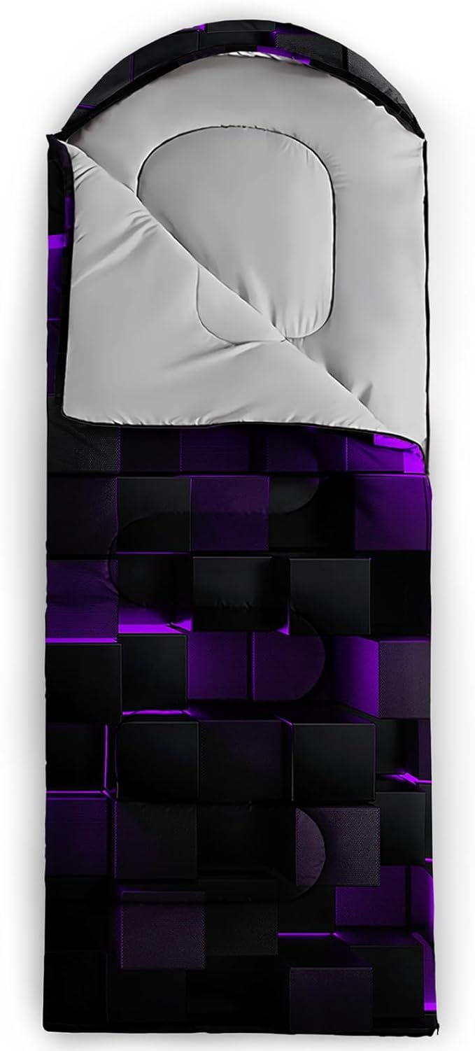 Sleeping Bags for Adults and Kids Backpacking Camping Sleeping Bags for Girls and Boys Lightweight Waterproof Cold/Warm Sleeping Bag for All Season