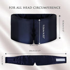 Mulberry Silk Sleep Mask – 100% Silk Sleep Masks for Women, Anti-Wrinkle, Light Blocking Eye Cover, Adjustable for Travel & Beauty (Navy)