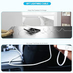 For iPad Charger, [ Apple MFI Certified ] 10FT Long for iPad Chargers Lightning Cord Cable Fast Charging USB Wall Charger Block Foldable Plug for iPad7/ 8/9 Generation,iPadAir,iPadMini, iPadPro,iPhone