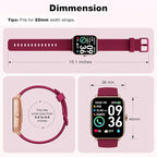 Fitpolo Smart Watch for Women,1.8” Touchscreen, Bluetooth Call, Alexa Built-in,24/7 Heart Rate SpO2 Monitor,Step Counting,Sleep Tracking, IP68 Waterproof Fitness Tracker Watch for Android iPhone