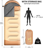 Sleeping Bags for Adults Kids - 3 Season Cold&Warm Weather Waterproof Camping Sleeping Bags - Lightweight Sleeping Bags for Camping Hiking Outdoor Travel