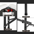 BestOffice 8FT Picnic Table Folding Table Camping Table Plastic Table Fold Up Table Lock for Party Event,White