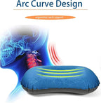 Camping Pillow - Inflatable Pillow - Travel Pillows for Backpacking & Airplane, Lumbar Support 2.0 Blow Up Pillow, Ultralight Compressible, Comfortable, Ergonomic Pillows