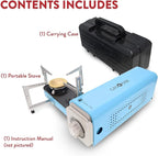 Gas One GS-8300 - Camp Stove Compact Butane Stove with Carrying Case - Foldable Portable Stove