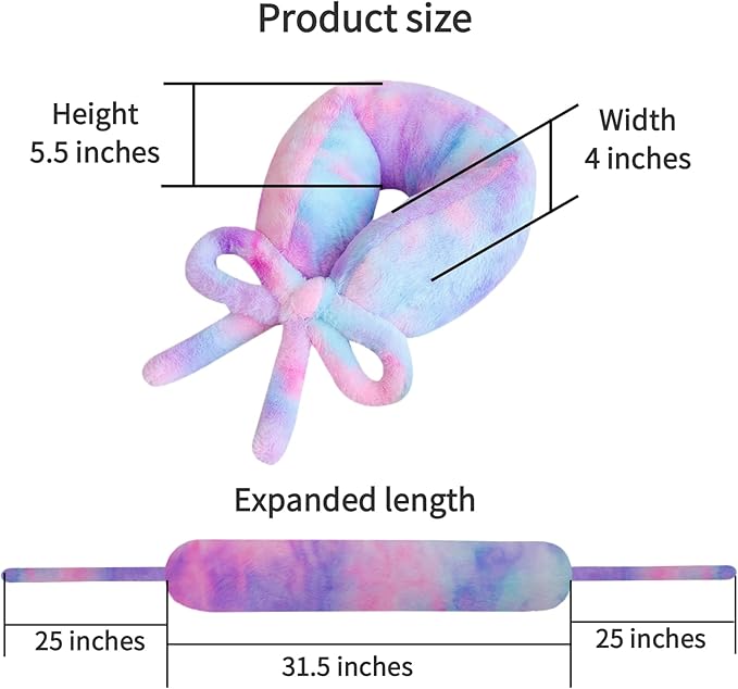 Travel Pillow Multifunctional Airplane Travel Neck Pillow Provides Neck and Lumbar Support During Travel Airplane Pillow Colorful Purple