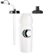 Cannon Sports 1 Liter Sports Water Bottle, BPA-Free, 34 Oz Capacity, Large Mouth, 2 lids (Straw and Squeeze), Great For Helmet Sports Such As Hockey, Lacrosse, Football, Boxing (Clear)