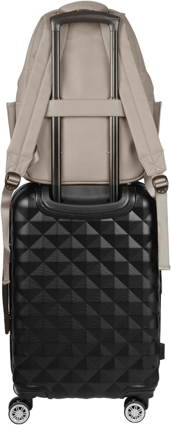 Kenneth Cole REACTION Marley Vegan Pebble Leather Backpack, Taupe, 15" Laptop