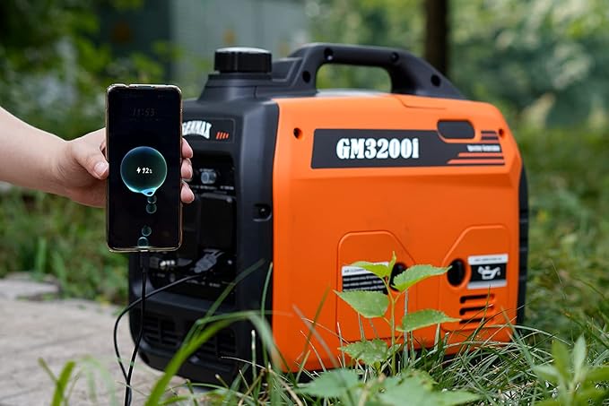 GENMAX Generator，EPA Compliant, Eco-Mode Feature, Ultra Lightweight for Backup Home Use & Camping