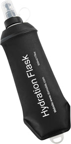 WILDREEDS 500ml Soft Flask, TPU Collapsible Soft Water Bottle for Hydration Pack, Running Vest, Folding Water Bottle for Hiking Cycling Climbing-1Pcs, Black