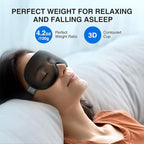 YFONG Weighted Sleep Mask, Women Men 3D Eye Mask Blocking Lights Sleeping Mask (4.2oz/120g), Pressure Relief Night Sleep Eye Mask with Adjustable Strap, Eye Cover Blindfold for Travel Nap Yoga, Gray