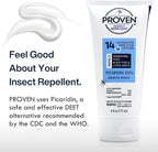 Proven Insect Repellent Lotion, Keep Mosquitoes, Ticks and Flies Off, DEET Alternative Repellent, Up to 14-Hour Protection, Great for Camping or Hiking, 6 Ounce, Gentle Scent Lotion