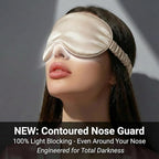 MATASSE 100% Mulberry Silk Sleep Mask 22 Momme Grade 6A -3D Contoured Eye Mask for Sleeping, 14mm Deep Eye Cups, Total Blackout Blindfold for Women Men, Adjustable Strap, Side Sleeper