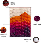 Camping Blanket,Lightweight Puffy Printed Camping Blanket Packable Outdoor Blanket for Camping,Traveling, Stadium, Hiking, Picnics