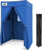 EAGLE PEAK Flex Compact 4x4 Pop-up Canopy Changing Room, Portable Privacy Dressing Room for Indoor Fashion Photoshoots, Camping, or Pool, Blue