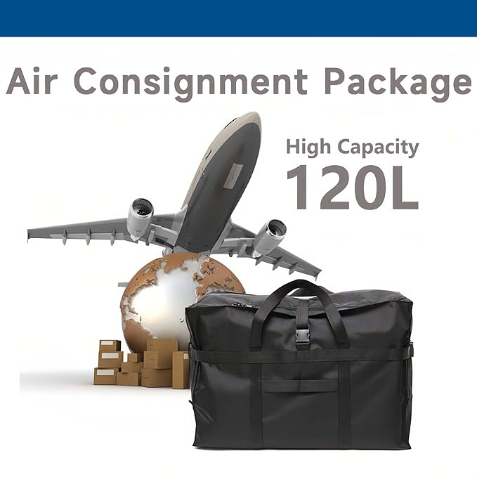 Large Duffel Bag, Waterproof Carry on Weekend Overnight Storage Bag over Luggage for Airline, Travel, Camping, Moving