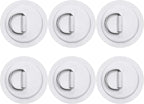 TOBWOLF 6 Pack Stainless Steel D-Ring Patch for Inflatable Boat Kayak Dinghy SUP, D-Ring PVC Patch Stand-Up Paddleboard Canoe Rafting Accessories, NO Glue Included