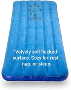 Living iQ Jr Twin-Size Kids Inflatable Air Bed, Blow-Up Mattress with Disney Marvel Spider-Man Theme, Waterproof & Puncture Resistant Vinyl, Lightweight & Portable for Travel, Hotel, Camp & Sleepover