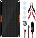 OYMSAE12V Solar Battery Charger ，10W Waterproof Solar Battery Maintainer,Portable Solar Panel Charger with Upgraded MPPT Controller for Car, Motorcycle, Boat, Marine, RV, Trailer, Tractor,Truck, etc