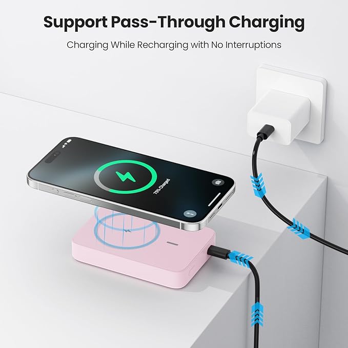 Magnetic Portable Charger 10800mah for Magsafe Battery Pack, Wireless Power Bank with 25W PD Fast Charging & LCD Display, Compatible with iPhone 16/15/14/13/12 Pro/Pro Max/Plus