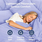 Queen Pillow Cases Set of 2 - Ultra Soft Hotel Quality Pillowcase Covers - Comfy Cozy Bedding for Women, Men, Kids and Teens - Machine Washable Pillow Protectors - 2 Pieces Set - Queen Size Lavender