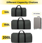 Vorspack Extra Large Duffle Bag for Travel - 100L Duffel Bag for Men Gear Bag for Storage Foldable Weekender Bag for Overnight Camping - Grey