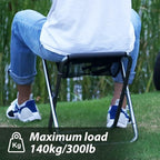 AOUTACC Ultralight Portable Folding Camping Stool for Outdoor Fishing Hiking Backpacking Travelling(XL:13"x14"x15";Large:11.8"x11"x11.4"; Medium:8.3"x9.5"x 11")