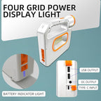 Portable Solar Flashlight LED Spotlight Side Floodlight Camping Lantern Emergency Household Lighting Rechargeable Via USB-C Interface Power Outage Emergency Light for Outdoor Hurricane