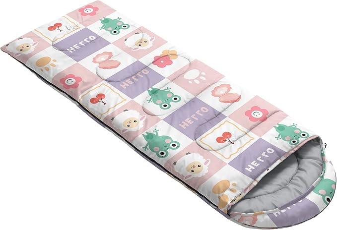 QOOMO Camping Sleeping Bags,3 Season Warm & Cool Weather,Lightweight,Waterproof Sleeping Bags for Adults & Kids,Traveling,and Outdoors,Camping Gear Equipment