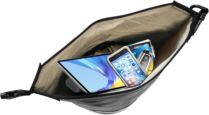 JXE JXO 15L Waterproof Faraday Dry Bag for Electronic Device Security | Military-Grade EMP & RFID Signal Blocking, Anti-Tracking & Hacking Protection, Data Privacy Shield for Mobile Devices （Matte）