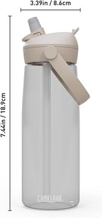 CamelBak Thrive Flip Straw 25oz Water Bottle with Tritan Renew – Easy Carry - Straw Top, Clear