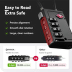 Luggage Locks TSA Approved with Inspection Indicator and Resettable 4-Digit, Easy-to-Read Combination, TSA Locks for Luggage, Suitcases, Backpacks & Travel Bags, Black, 10-Pack