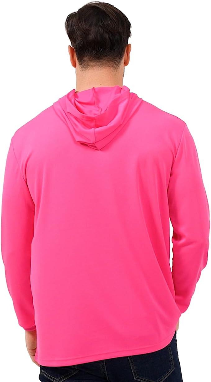 ProtectX High Visibility Sun Protection Lightweight Long Sleeve Hoodie, UPF 50+ Quick-Dry, SPF UV Shirt, Active Wear