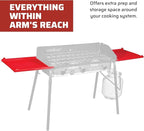 Camp Chef Folding Side Shelf Set for Three-Burners, Red