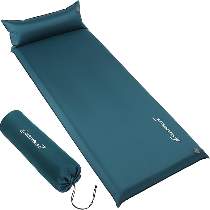 Clostnature Self Inflating Sleeping Pad for Camping - 1.5/2/3 inch Camping Pad, Lightweight Inflatable Camping Mattress Pad, Insulated Foam Sleeping Mat for Backpacking, Tent, Hammock